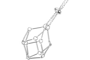 Crystal Stone Holder Necklace, Adjustable Crystal Holder Necklace, Stainless Steel Cage for Stone