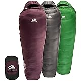 Hyke & Byke Katahdin 32F 15 0F 625 Fill Power Hydrophobic Sleeping Bag with Advanced Synthetic - Ultra Lightweight 4 Season M