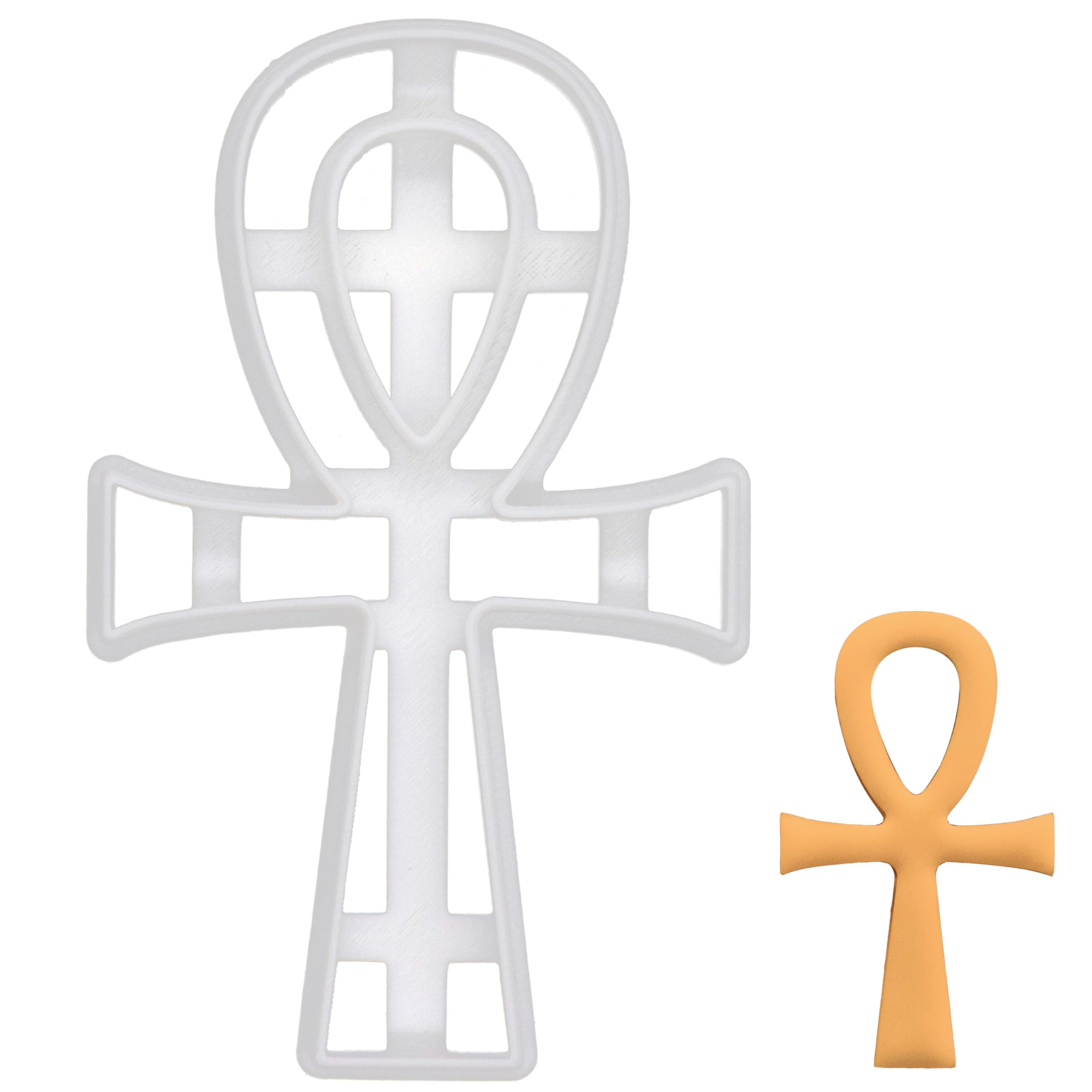 BAKERLOGY Egyptian Ankh Cookie Cutter - Detailed Biscuit Cutter Design for Baking and Crafts, Ideal on Fondant, Dough, Clay