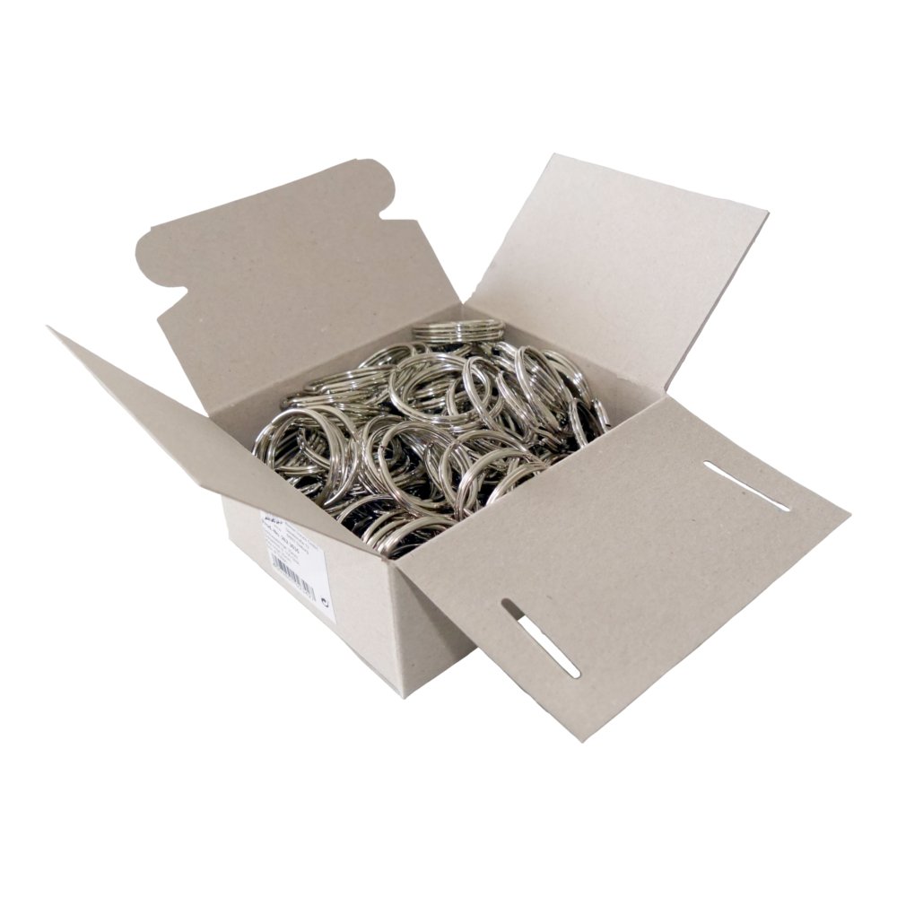 Wedo 2623016 Key Rings Metal Rings Diameter Shiny Nickel-Plated Pack of 100 Silver 38 mm
