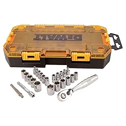 DEWALT Drive Socket Set, SAE/Metric, 1/4-Inch