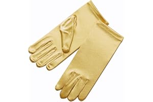 ZaZa Bridal Girl's Shiny Stretch Satin Dress Gloves Wrist Length 2BL