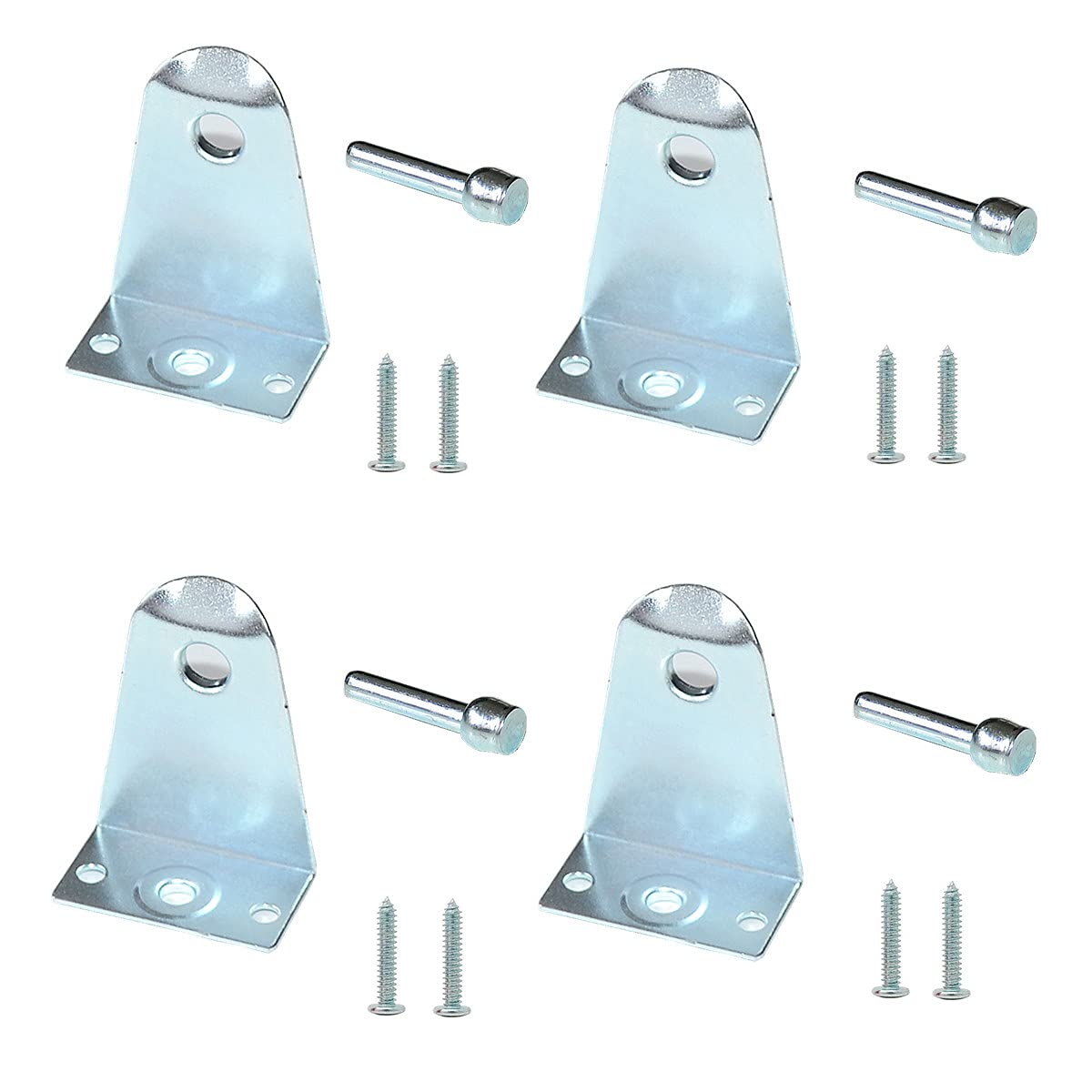 4pcs Metal Blinds Down Clips - Hold Down Brackets with Install Screws - Replacements for Horizontal Blinds and Windows Shades