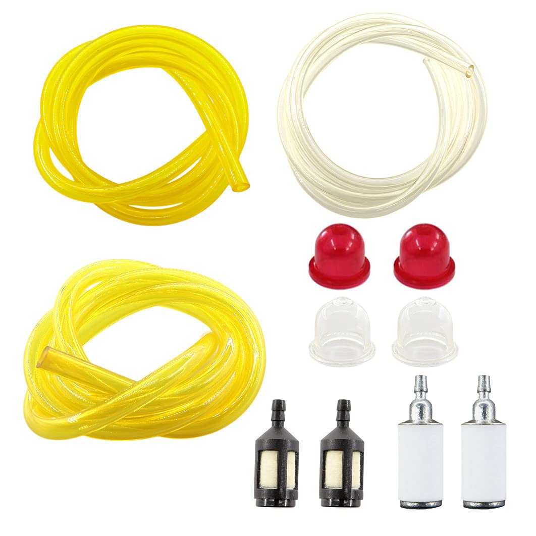MCHNIC Fuel Line Hose Pipe & Fuel Filter Primer Bulb Kit for McCulloch Trim Mac TM 210 240 241 250 251 251LS 251SST 280 281 323S, Cabrio 433 433L 433B, Pro Mac 320X 2500CXL Trimmer Brush Cutter