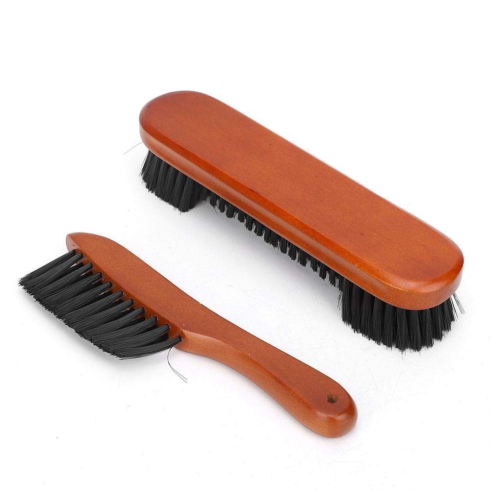 Billiard Brush 2Pcs Pool Snooker Billiard Table Brush PVC Wooden Handle for Billiard Table Cleaning Tool