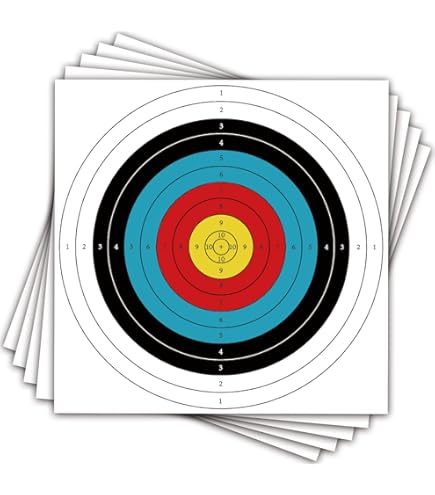 THREE ARCHERS Vegas-Zielscheiben 3 Punkte 30 Stück - Offizielles Vegas-Papier Für Indoor & Outdoor Bogenschießen