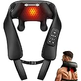 Cordless Neck and Back Massager with Heat, Upgarded Adjustable Width Electric Deep Tissue 4D Kneading Massage, Shiatsu Shoulder Massage Pillow for Body Muscle Pain Relief, Gifts for Mom Dad