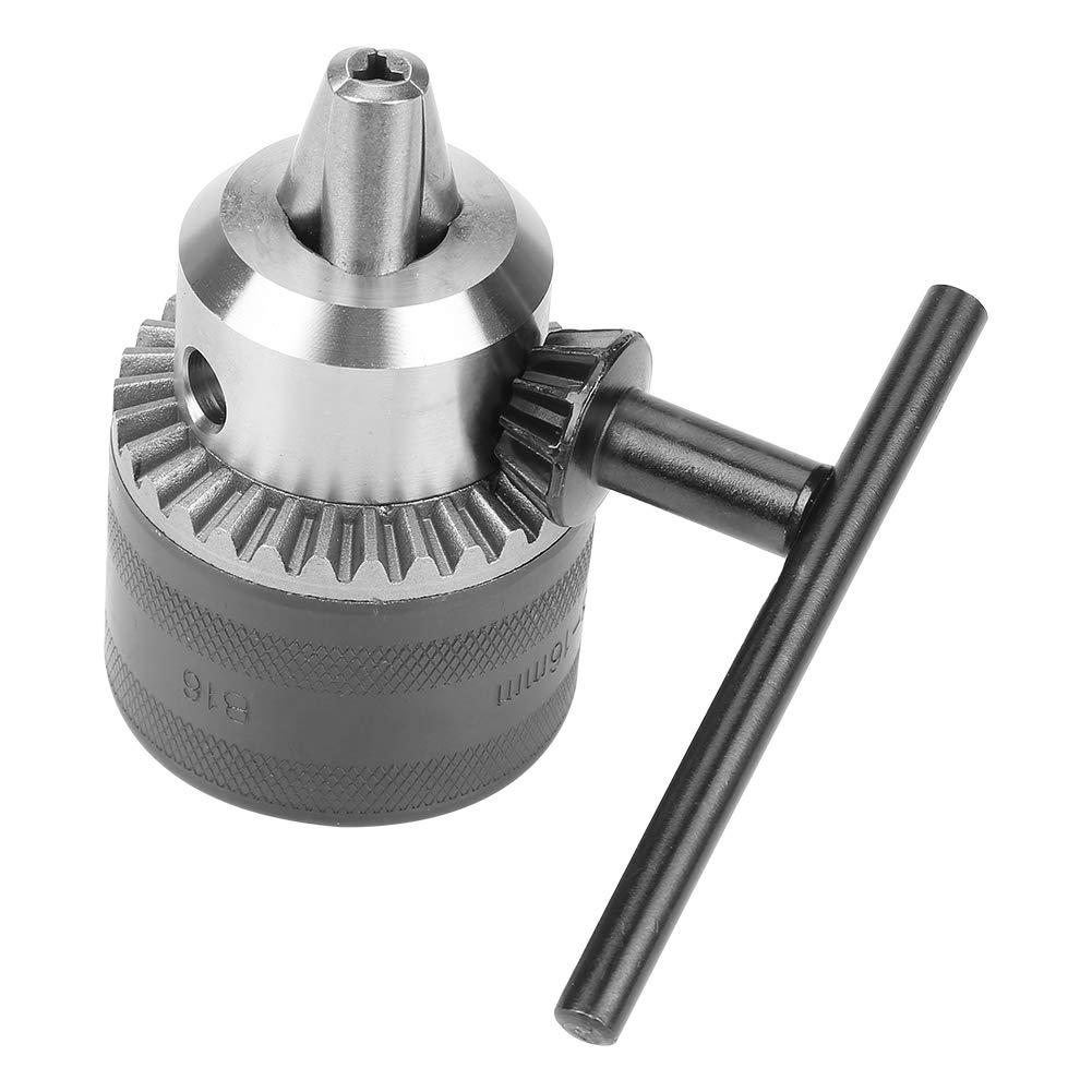 Key Type Drill Chuck,3-16mm Electric Mini Taper Drill Chunk,Polishing Surface, with Chuck Key,for Drill Machine,Electric Drill(3-16 1/2-20UNF)