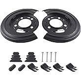 MOCW 924-212,4C3Z2210AA,4C3Z2209AA Rear Brake Backing Dust Shield Backing Plates, for 1999-2015 Ford Excursion F250 F350 F450