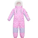 Yueta Kids Snowsuit One Piece, Waterproof Snow Suit for Boys Girls, Ski Jackets Jumpsuits Overalls for Skiing Snowboarding