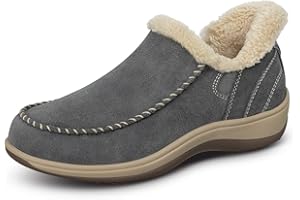 Orthofeet Women's Orthopedic Leather Lorin Hands-Free Slipper