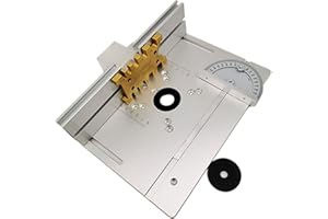 C8 4PCS Aluminium Router Table Insert Plate with Miter Gauge, Wood Router Flip Plate for Woodworking, Wood Milling Flip Board