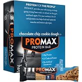 Promax Protein Bar, Chocolate Chip Cookie Dough, 20g High Protein, Gluten Free, 12 Count