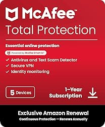 McAfee Total Protection 5-Device 2025 Ready