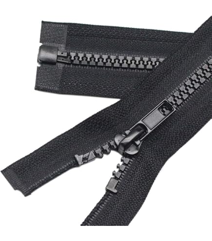 Cremallera YKK Vislon De 26 Pulgadas ~ Plástico Moldeado YKK #5 ~ Separación - 580 Negro (1 Cremallera/paquete