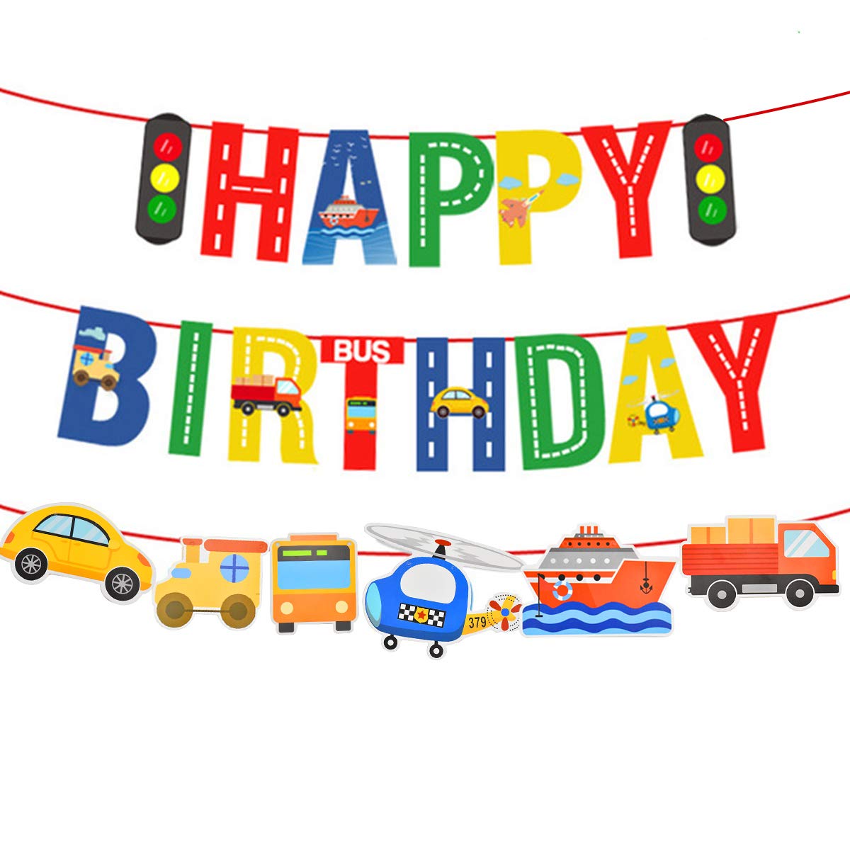 Happy Birthday Banners for Kids' 1st Birthday Decoration - Small Bunting Flags for Party Supplies