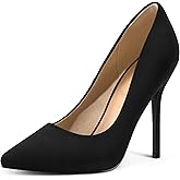 mysoft Women's High Heels Pumps Closed Pointed Toe Stiletto 4IN Heels Dress Wedding Shoes