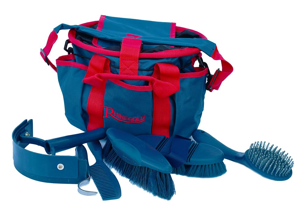Rhinegold Grooming Bag with Kit-Navy