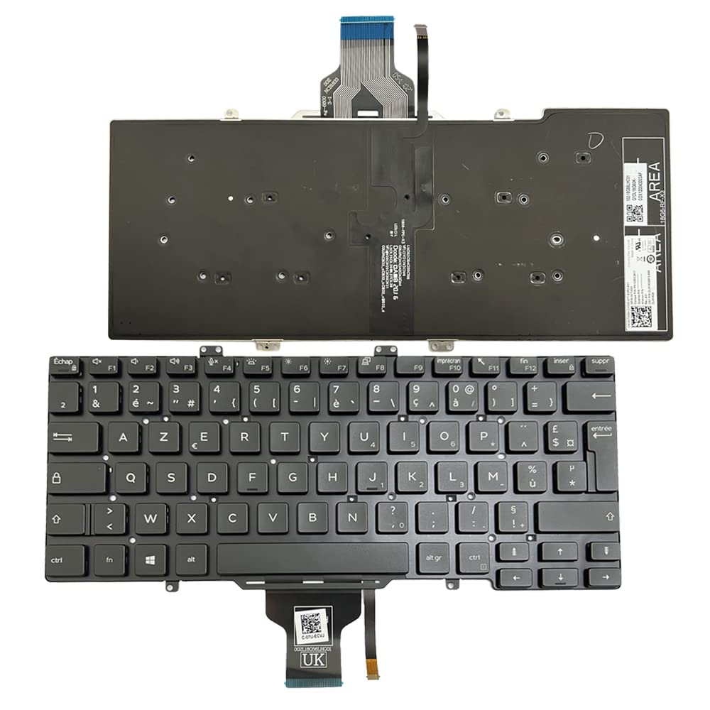 Gintai French Keyboard Azerty for Dell Latitude 7400 7410 5400 5401 5410 5411 3400 VTHGH 0VTHGH Keyboard Backlit Laptop