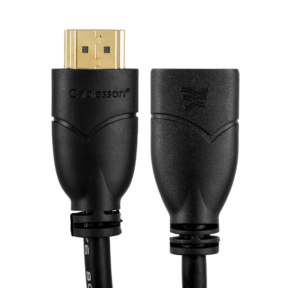 Cablesson Basic 4 ft / 1.5m High Speed HDMI Cable (HDMI Type A, v2.1/2.0b/2.0a/2.0/1.4) - 4K, 3D, ARC, Full HD, Ultra HD, 2160p, HDR for PS4, Xbox One, Wii, Sky Q For LCD, LED, UHD, 4k TVs - Black