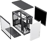 GameMax Spark Micro-ATX Gaming PC Case Dual Tempered Glass USB3 Type C White view 6