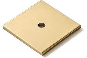 Khtumeware 10-Pack 1-1/2 Inch Square Backplate for Knobs in Champagne Bronze Cabinet Hardware Knob Backplate/Back Plate