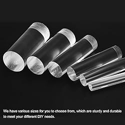 MECCANIXITY 1pcs Acrylic Round Rods 9/16" x
