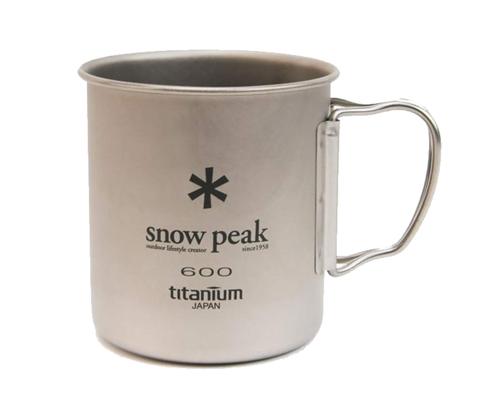 Snow Peak Titanium Single Wall Cup 600,Silver