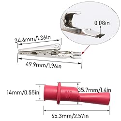 LRONG 8PCS Multimeter Alligator Clips Set, Test