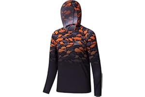 BASSDASH Youth UPF50+ Performance T Shirt with Hood Long Sleeve Fishing Hiking Sun Shirt FS03Y