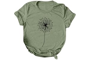 FQZWONG Big Spring Sale Summer Tops for Women 2024 Dressy Casual Womens Short Sleeve Shirts Ladies Crew Neck Blouses Pullover