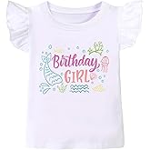 Birthday Girl Shirt Toddler Baby Girls T-Shirt 2nd 3rd 4th 5th 6th 7th Birthday Tee Summer Outfit