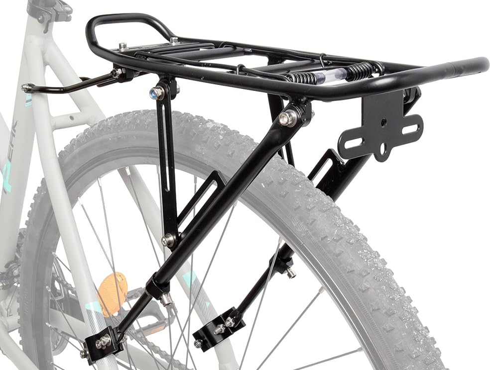 M-Wave 440174 One-4-All Luggage Rack, 20” -29”, Aluminum, Black