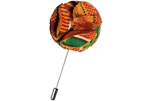 Dupsie's Kente African Print Lapel Flower Pin - Multi-Color