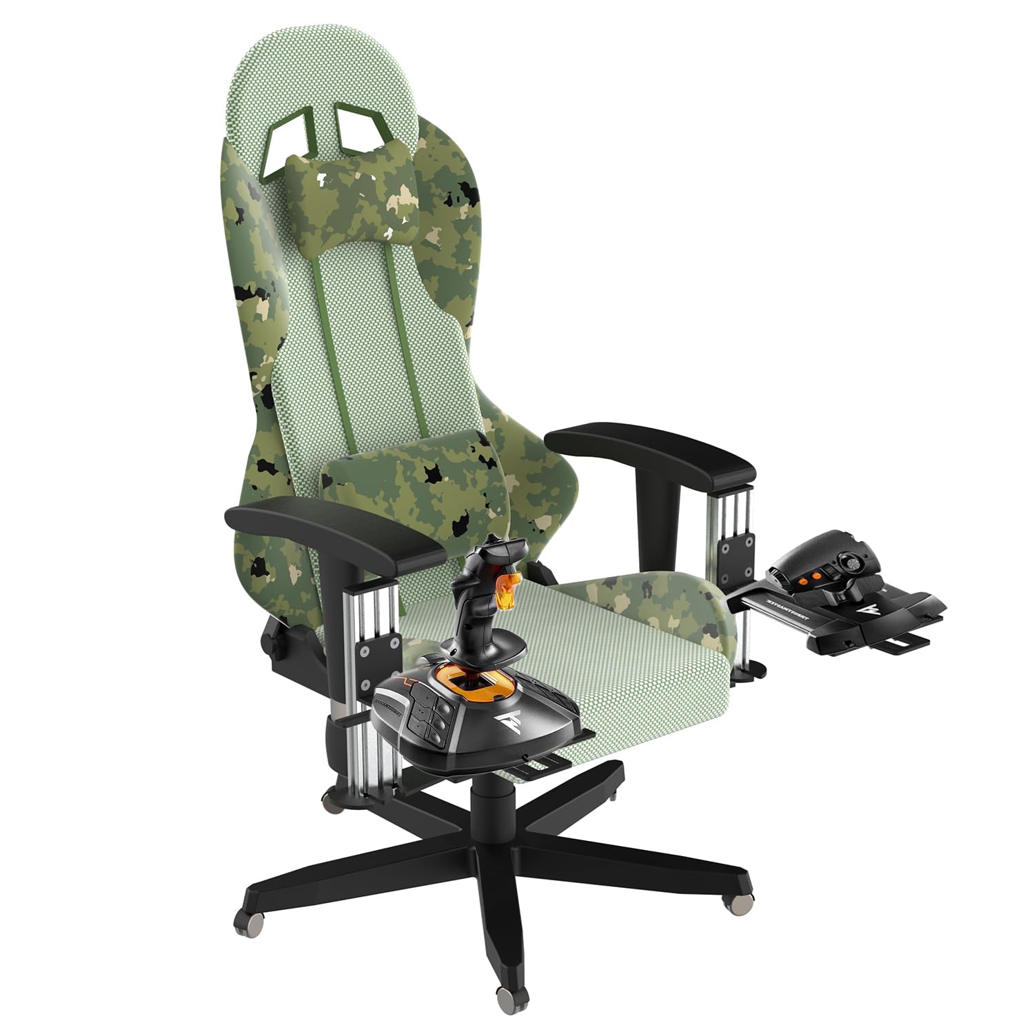 EG STARTS 2 Set Chair Mount Flight Simulator Chair Mounts for Thrustmaster T.16000M, TCA for Logitech X56,X52,X52 Pro, Throttle and Hotas Systems, for Flight Sim Game Joystick Chair mounting