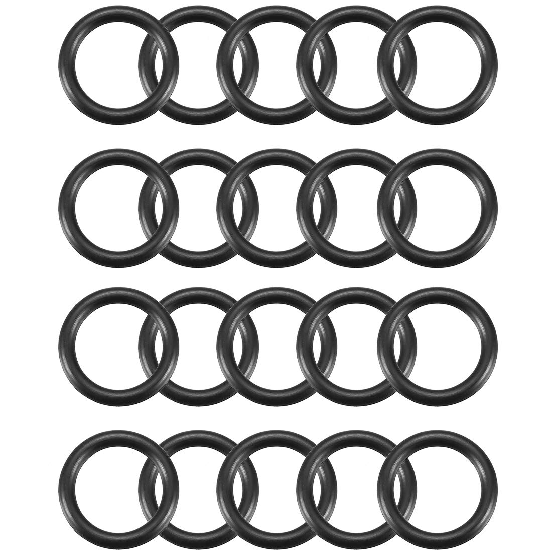 Sourcingmap Nitrile Rubber O-Rings 18mm OD 13mm ID 2.5mm Width, Metric Sealing Gasket, Pack of 20