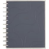 Happy Planner Disc-Bound Academic Planner July 2025 - June 2026 Daily, Weekly and Monthly - 3 Bonus Months, Big Size, Horizontal Layout, Onyx & Sand, 8.5” x 11”