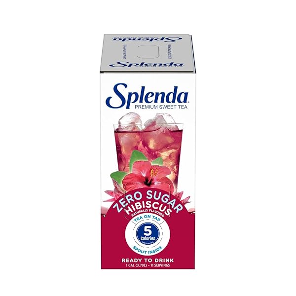 SPLENDA PREMIUM SWEET TEA ON TAP, 1 GALLON BAG IN BOX READY TO DRINK LIQUID, HIBISCUS TEA, 128 FL OZ