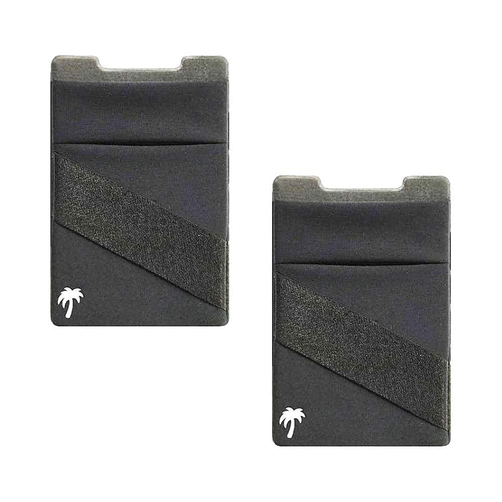 LIFESTYLE DESIGNS The StickyWallet – Premium Spandex Stick-on Phone Wallet Card Holder for any Case – Unique Double Pocket Design + Finger Strap (2 Pack)