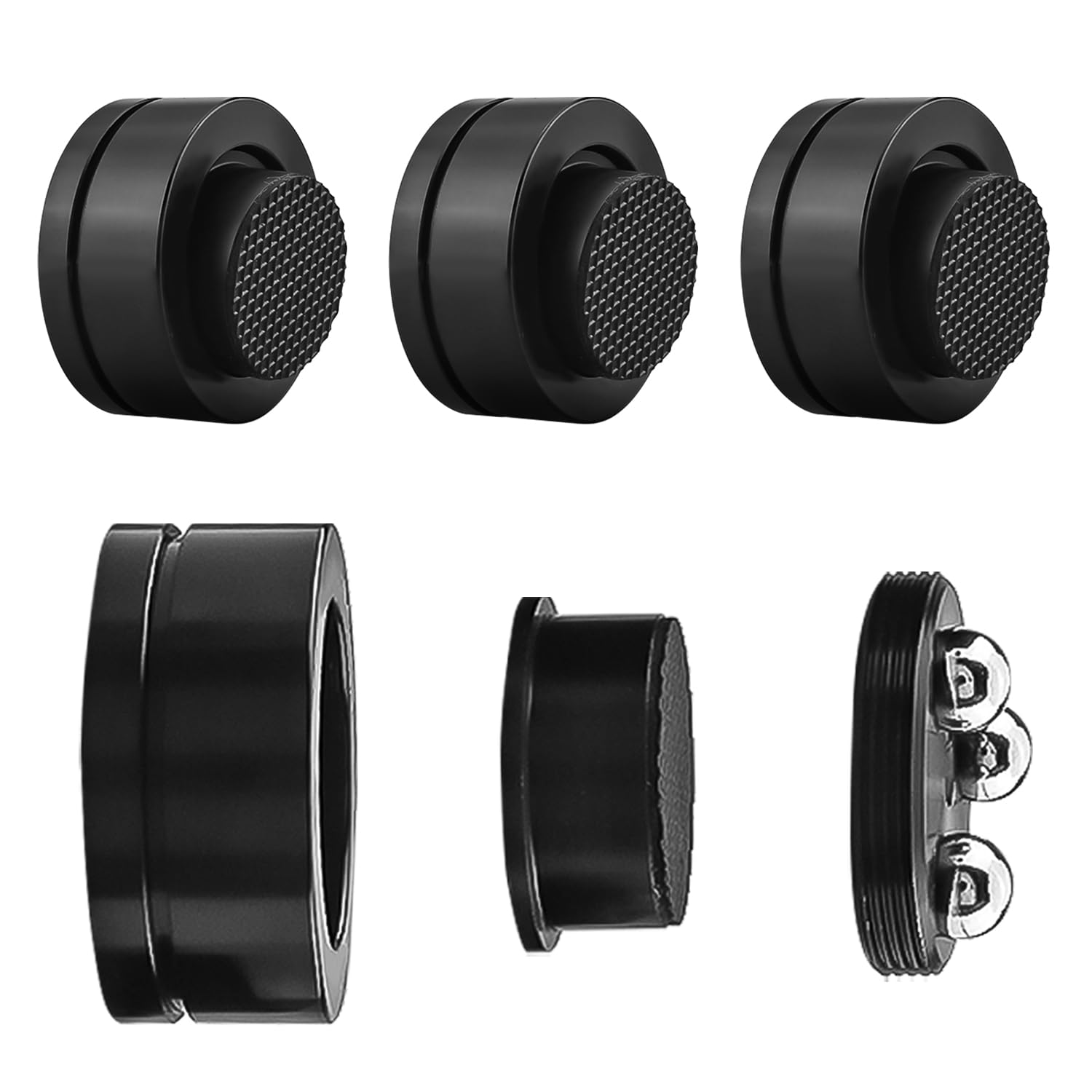 Tirstrup Set of 4 HiFi Speaker Feet 39 x 23 mm Speaker Bracket Foot Adjustable Insulation Stand Feet Speaker Spikes Amplifier Speaker DAC Spikes + Base Pads Accessories