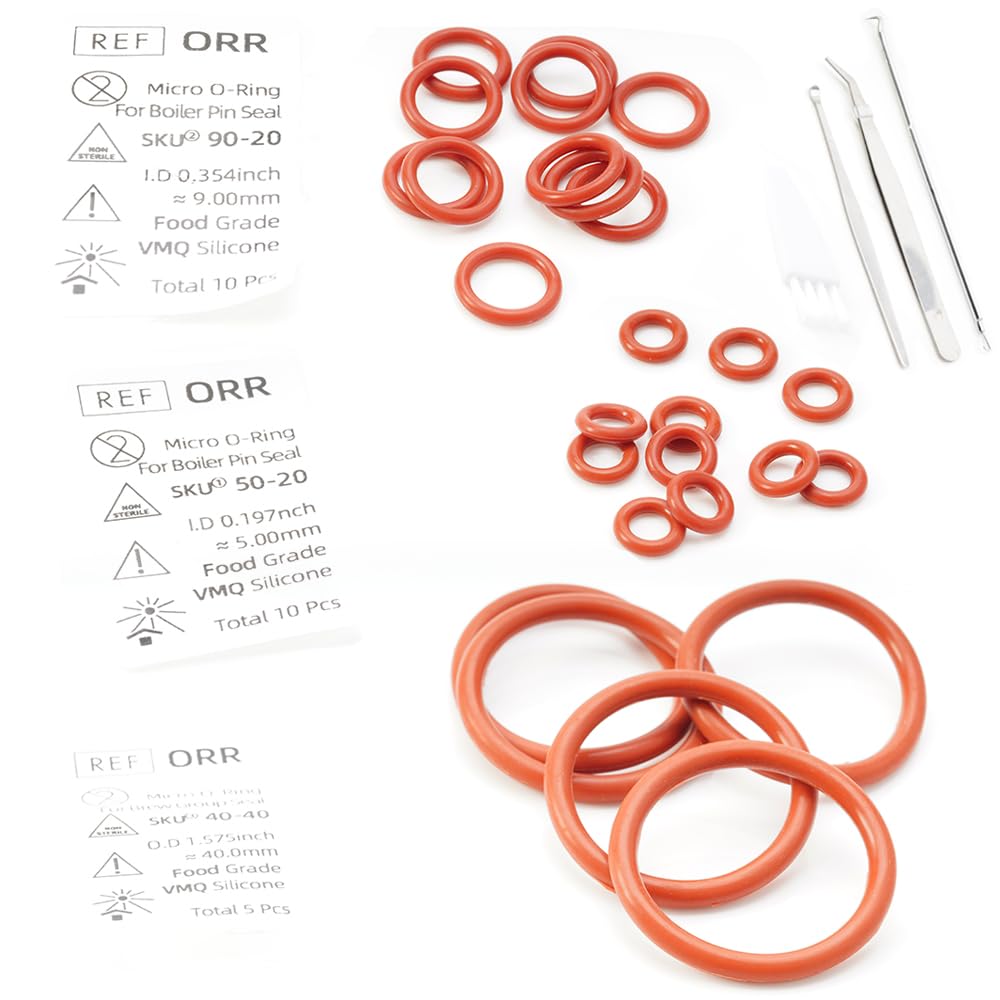 Photo 1 of Food Grade Silicone O Ring Repair Kit, to Solve Boiler Pin Brew Group Hot Water Issues, Compatible for Philips Coffee Machines (Standard)