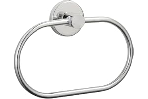 Towel Ring for Bathroom, Chrome Towel Bar Hangers Wall Mount, Stainless Steel Hand Towel Holder, Modern Round Towel Hanger by Eolax