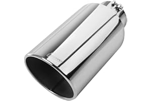 Upower Diesel Exhaust Tip 5 inch Inlet 8 inch Outlet 18" Length Stainless Steel Bolt on Exhaust Tailpipe 5" x 8" x 18" Long Universal Car Trucks Tailpipe Tip