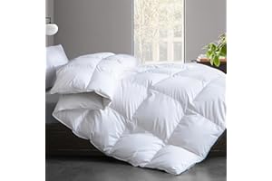 Cosybay Twin Size Feather Comforter Filled with Feather & Down - All Season White Twin Duvet Insert- Luxurious Hotel Bedding Comforters with Cotton Cover - Twin/Twin XL 68 x 90 Inch
