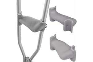 Ergo Grip® Ergonomic Crutch Hand Grips – Comfortable Replacement Handles for Standard Underarm Crutches – Padded, Non-Slip De