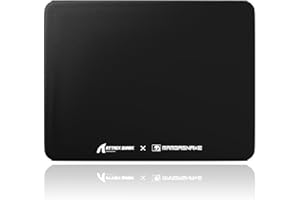ATTACK SHARK CM05SE Glass Gaming Mouse Pad, 16.14x12.20x0.2in Mouse Mat, Non Slip 9H Hard Mousepads, Nano-Textured Glass Surf