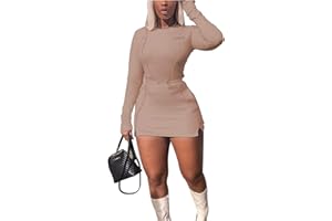 LuFeng Women's Sexy Fashion Reflective Striped long Sleeve 2 Piece Outfits Crop Top and Mini Bodycon Skirt Set