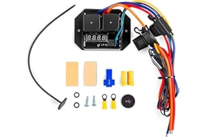 ZHSYMX Digital Radiator Fan Controller Switch Kit #0444 12V,Adjustable Temperature Range (104-230°F) Thermatic Dual Fan Relay Kit for Automotive Systems Replace #0444,12V