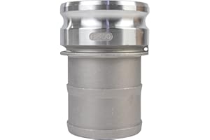 Quafwia 1 pc Aluminum 4 inch Camlock Fittings - Type E Cam & Groove Hose Fittings, Male Adapter & Coupling