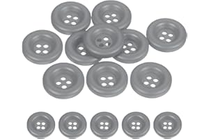 HARFINGTON 10pcs Sewing Button 15mm (5/8 Inch) 4 Holes Resin Thickened Round Crafting Replacement Buttons for Clothing DIY Cr